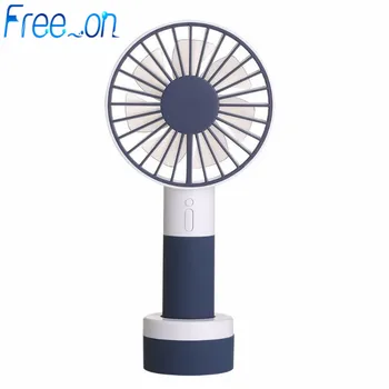 

Mini Handheld Fan with Colorful Light Sports Portable Rechargeable USB Fan with Standing Base 3 Speed Desktop Fan