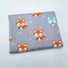 1 шт. с животным узором лиса саржевая хлопковая ткань на полметра для лоскутного шитья детское постельное белье одеяло шитье DIY Ткань Материал