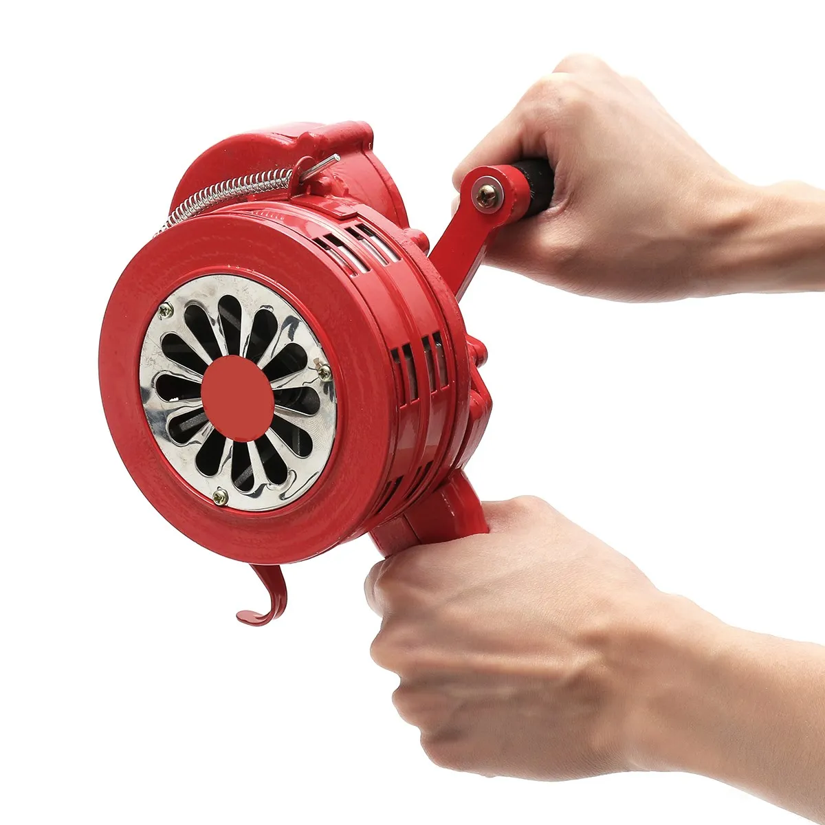 

NEW Safurance 4.5" Red Aluminium Alloy Handheld Manual Operated Security Alarm Air Raid Siren Portable Safety