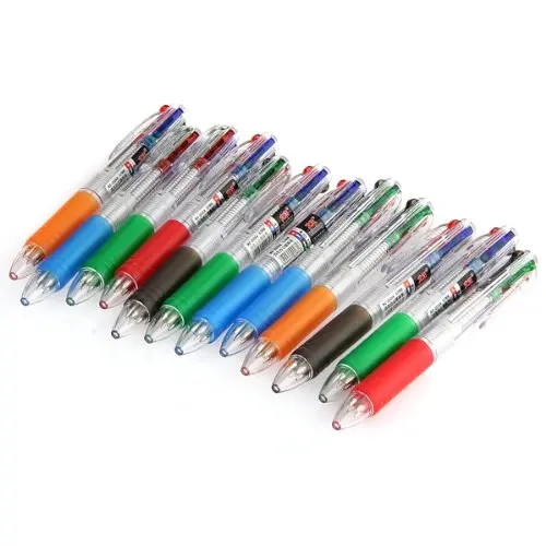 

SOSW-12 x Ballpoint Pens 0.7 mm 4 colors Gel Refill for School Office