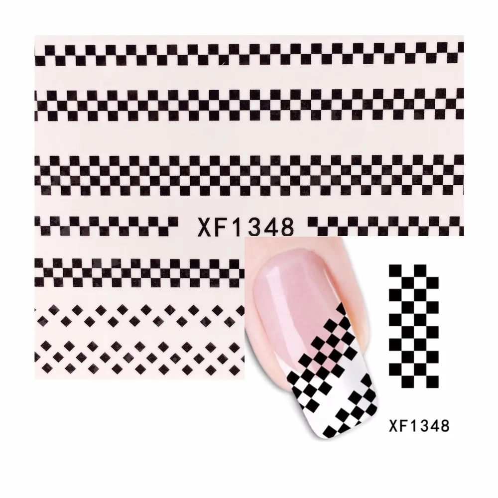 

YZWLE 1 Sheet Water Transfer Sticker Nail Art Decals Nails Wraps Temporary Tattoos Watermark Nail Tools 1348