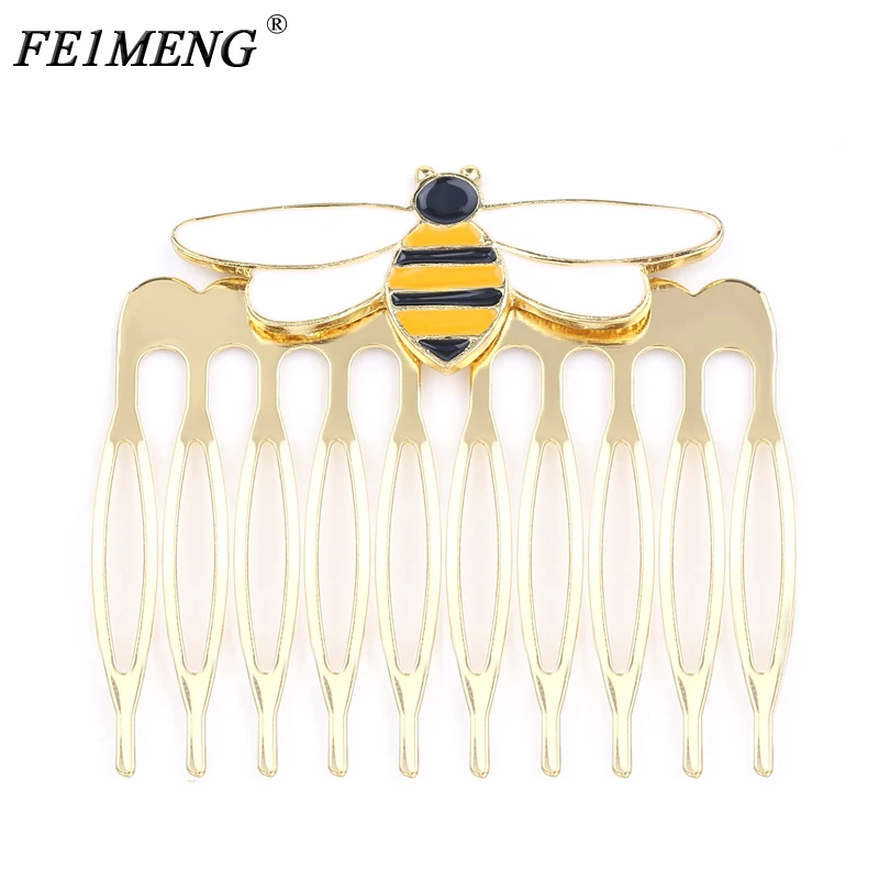 

Bee Miraculous Queen Bee Hairwear Gold Color Hair Comb for Girls Women Ladybug Party Supplies Anime Enamel Hair Jewelry Costume