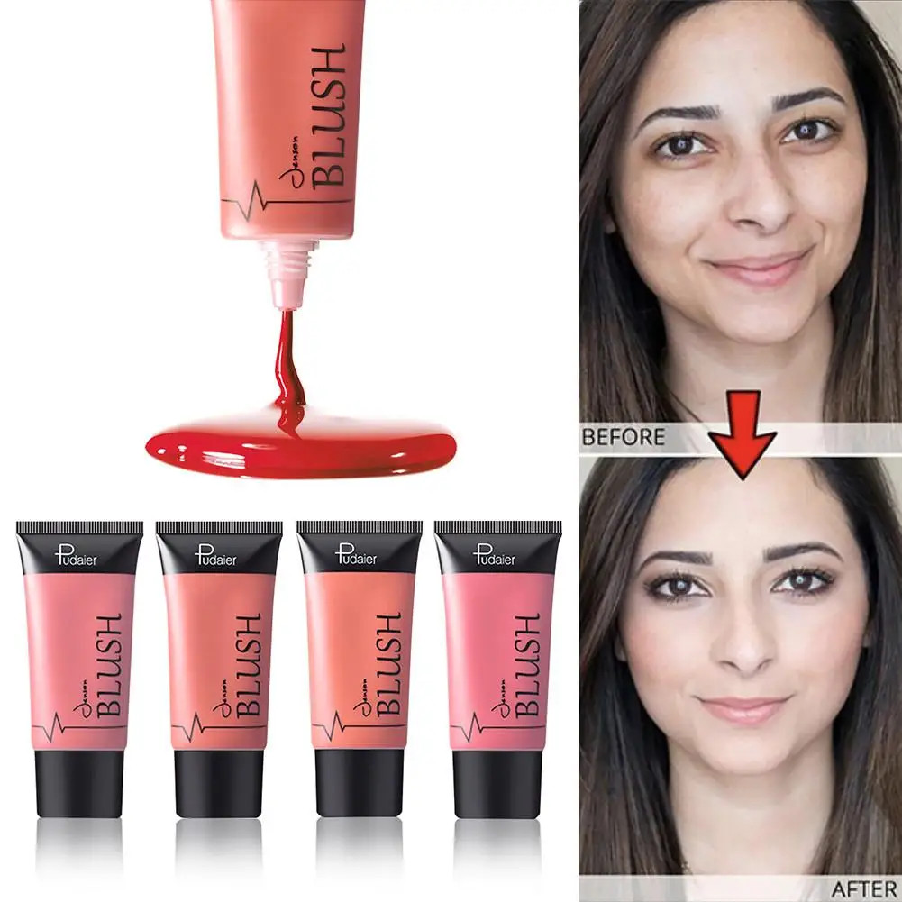 

Liquid Blush Cosmetics Blusher Gel Creamy Rouge Natural Beauty Face Make Cosmetic Long Lasting Liquid Blusher 4 Colors