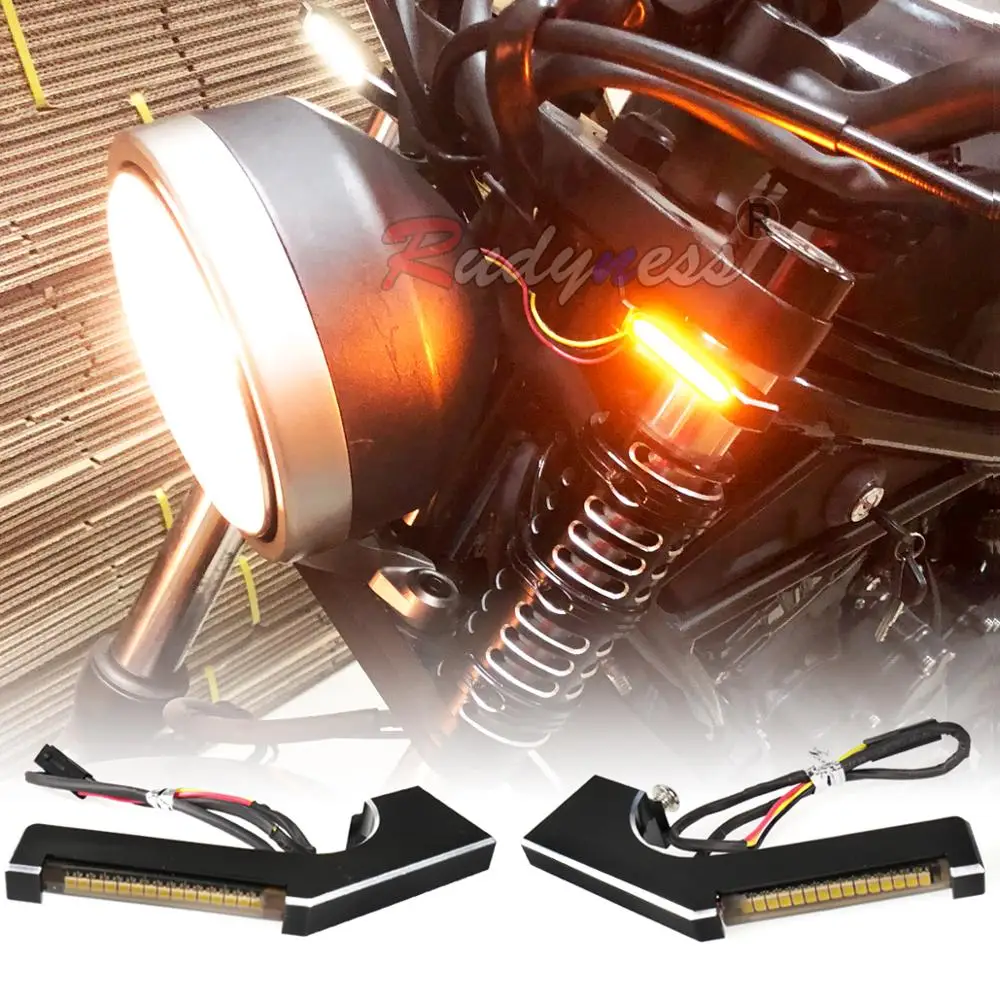 

LED Fork Amber Turn Signal With Running Lights&Brackets Fit For Rebel CMX 300 500 ABS 2017-2019 Models