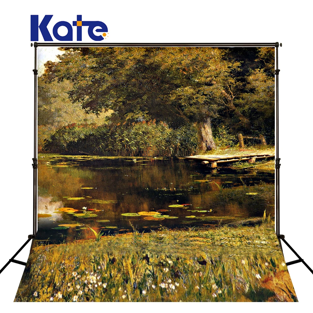 

600Cm*300Cm Fundo Lake Lush Vegetation3D Baby Photography Backdrop Background Lk 1847