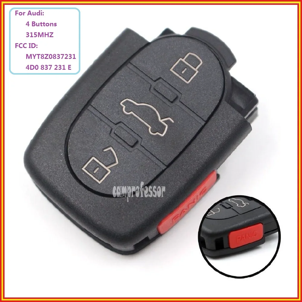Prix pour Nouveau 4B 315 Mhz Touche De La Télécommande Fob pour Audi A4 A6 A8 S4 TT Quattro Allroad Cabriolet FCC: MYT8Z0837231/4D0 837 231 E Prix pour Nouveau 4B 315 Mhz Touche De La Télécommande Fob pour Audi A4 A6 A8 S4 TT Quattro Allroad Cabriolet FCC: MYT8Z0837231/4D0 837 231 E