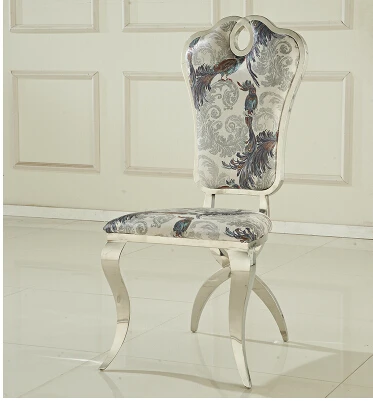 Best Price Leather dining restaurant chair flannelette fashionable stainless steel chair Best Price Leather dining restaurant chair flannelette fashionable stainless steel chair