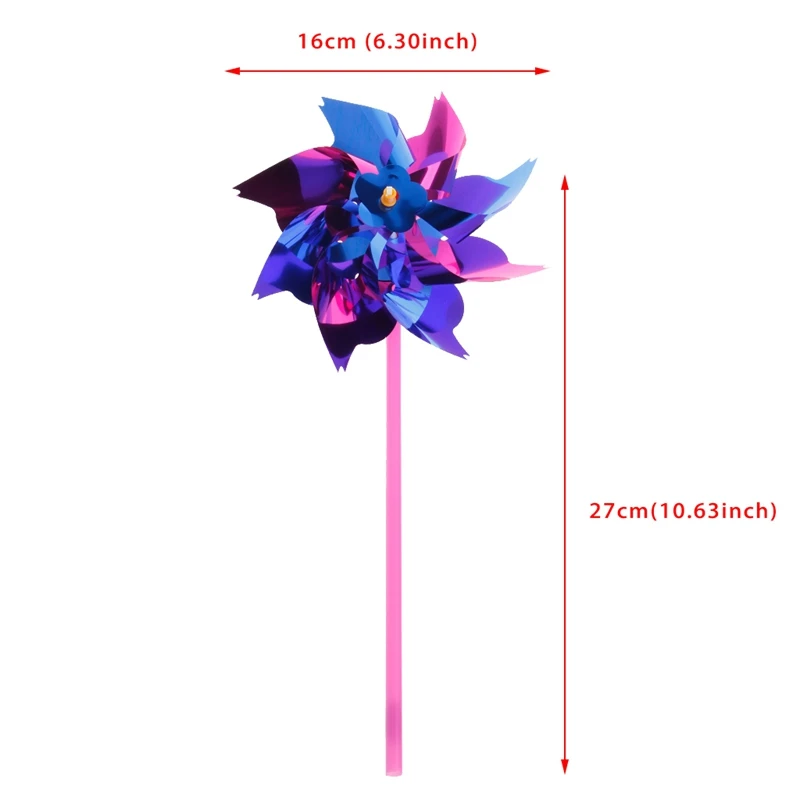 New 10Pcs Plastic Windmill Pinwheel Wind Spinner Kids Toy Garden Lawn Party Decor Random Color Kids Gift