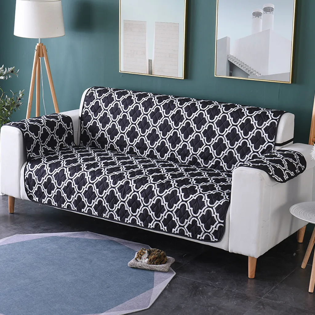 Лидер продаж высокое качество водонепроницаемый Pet собака малыш диван диване крышка мебель протектор коврики Slipcover пальто - Цвет: black