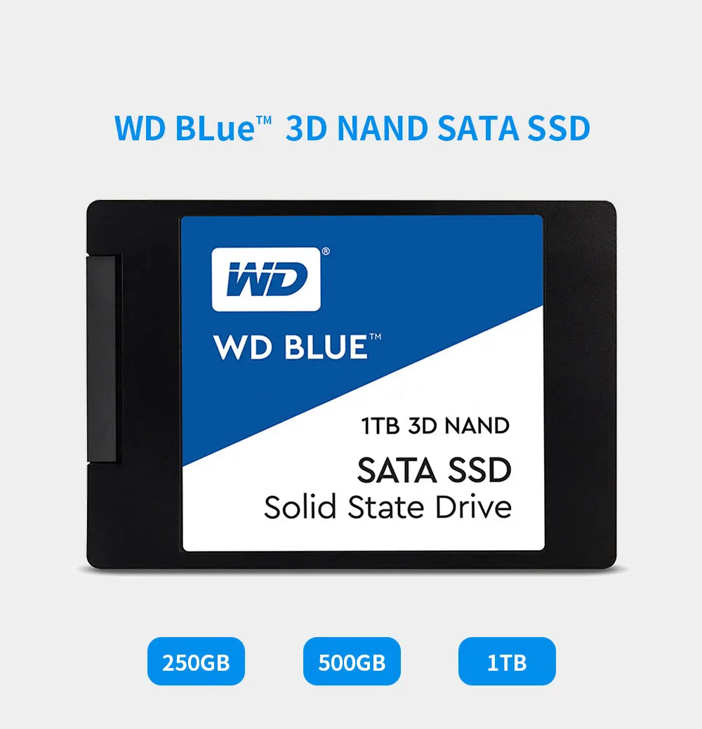 Western Digital WD Blue SSD 500gb interne твердотельный накопитель 500 GB-SATA 6 Гбит/с 2," WD Blue 3D NAND SATA SSD WDS500G2B0A