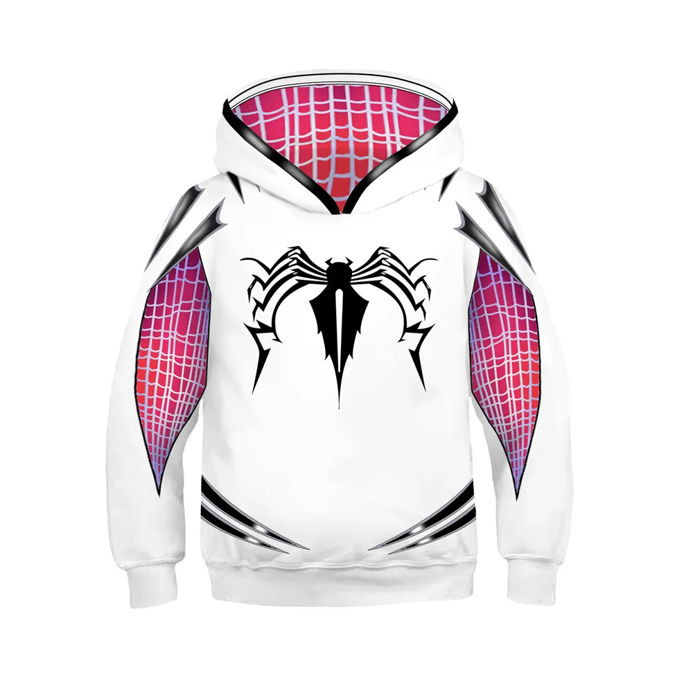 SpiderGwen/карнавальный костюм; костюм Гвен Стейси; толстовки для косплея; Детские вечерние костюмы на Хэллоуин; карнавальный костюм; Прямая поставка