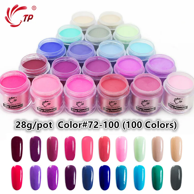 TP 28g/1oz Dip powder Nail colorful no lamp cure Natural dry easy diy Autumn Winter color powder salon for diping non-yellowing