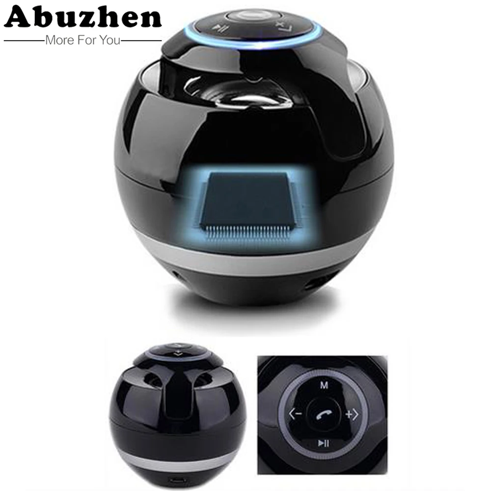 

A Bluetooth Speaker Mini Portable Wireless Speaker Soundbar Bass Boombox Soundbox with Mic TF Card FM Radio LED Light