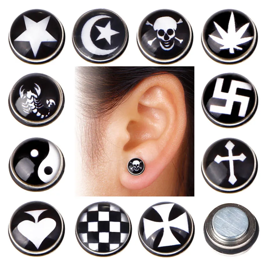 earrings, Korean version fake earrings, fashion party jewelry, hip hop earring,popular