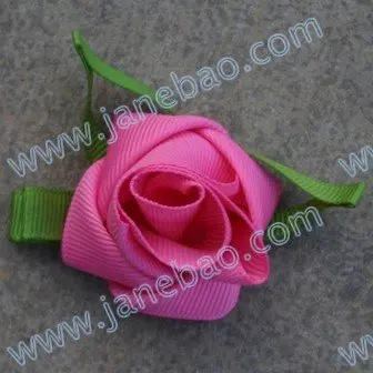 

free shipping 300pcs rose clips pretty petal flower clip new loopy flower clips hair bow