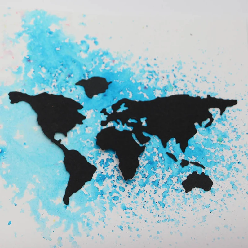 

JC Metal Cutting Dies for Scrapbooking Craft Stencil World Map Plate Outline Handmade Paper Card Making Model Decoration 2019