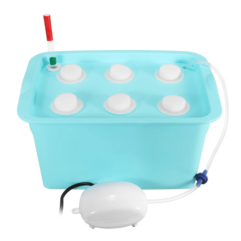 6 Holes Plant Site Hydroponic System Indoor Garden Cabinet Bubble Planters Nursery Pots 220V/110V US Plug 6 Holes Plant Site Hydroponic System Indoor Garden Cabinet Bubble Planters Nursery Pots 220V/110V US Plug
