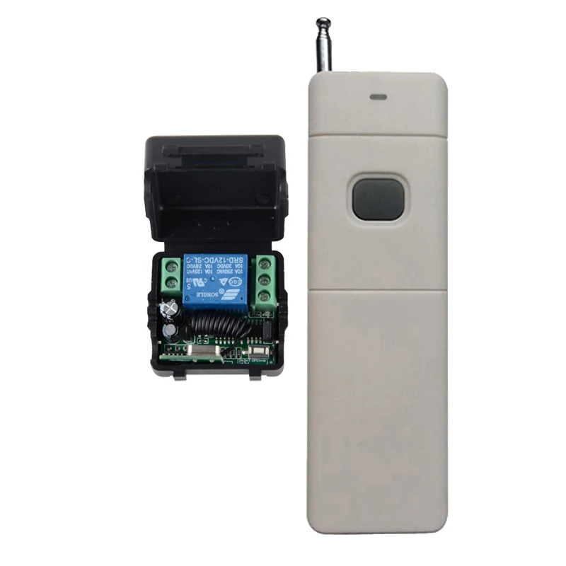 

DC 12V 10A 1CH Wireless RF Remote Control Switch 200-3000M Transmitter+ Receiver For Access/door System