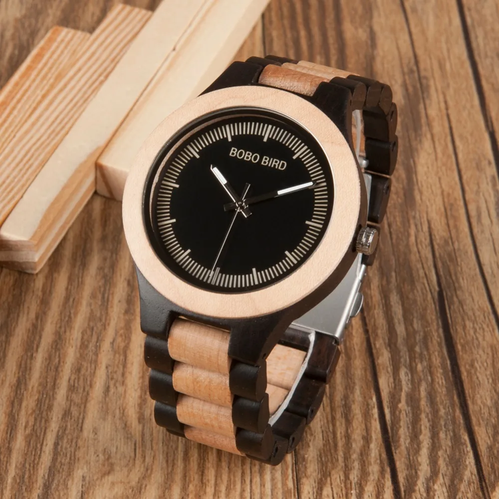 Prix BOBO BIRD Mâle Antique En Bois Montres LO01O02 avec Bande En Bois Mode Nouveau Uomo Orologio Japon dans une Boîte Cadeau