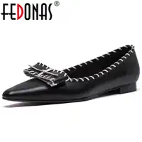 FEDONAS Fashion Sexy Women Genuine Leather High Heels Pumps Butterfly Know Party Wedding Shoes Woman Basic Pumps Office Pumps