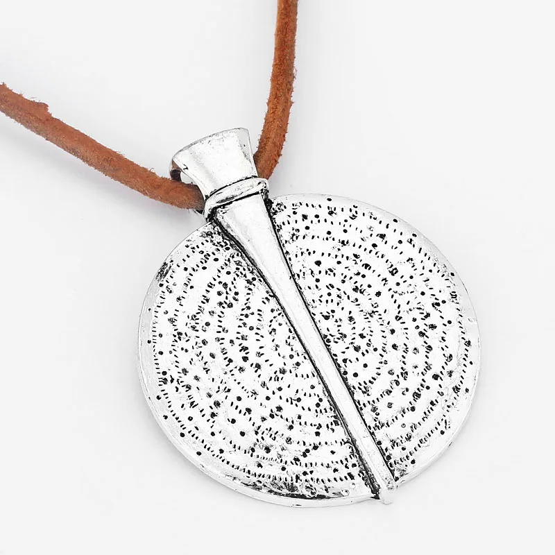 3PCS Large Antique Silver/Bronze/Verdigris Patina Boho Round Medallion Charm Pendant for Necklace Jewelry Findings
