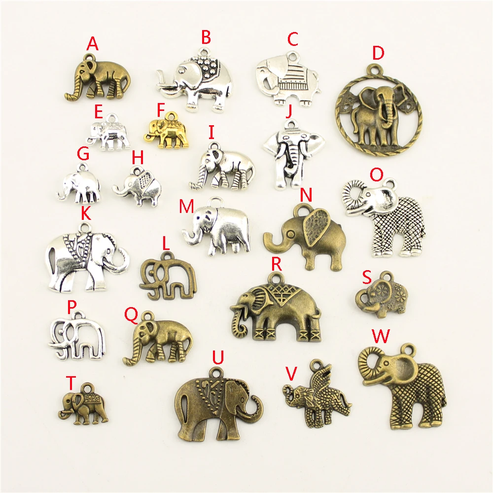 

3 Piece Animal Elephant Charms Pendant For DIY Jewelry Making Handmade Bracelet Necklace Key Chain Bag Accessories M066