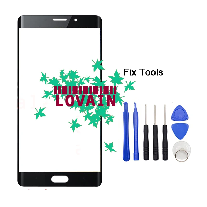 LOVAIN 1PCS Black Genuine Original For Xiaomi Mi Note2 Note 2 Front Glass Lens 5 7