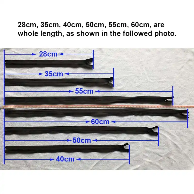 QWERTB Cremalleras 5pcs 3# Cremalleras Invisibles 30cm for Coser Extremo Abierto del cord/ón de la Cremallera for la Resina de Coser Cremalleras Invisibles for los Accesorios Postal for Pa/ño