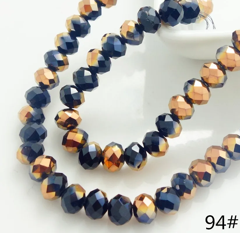 Ограненные стеклянные бусины Rondelle 6x4 мм HA331 оптовая продажа 100 шт.|beaded hairpins|bead