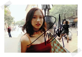 

signed TWICE MINA autographed photo LIKEY Twicetagram 6 inches free shipping K-POP 112017