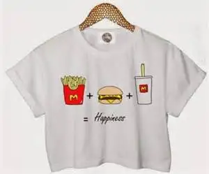 Hot Sale Fashion Brand Women T shirt Food Printed Crop Shirt Fashion T  shirts Short Sleeve Stretch Tees Tops|tee top|brand teefashion tees -  AliExpress