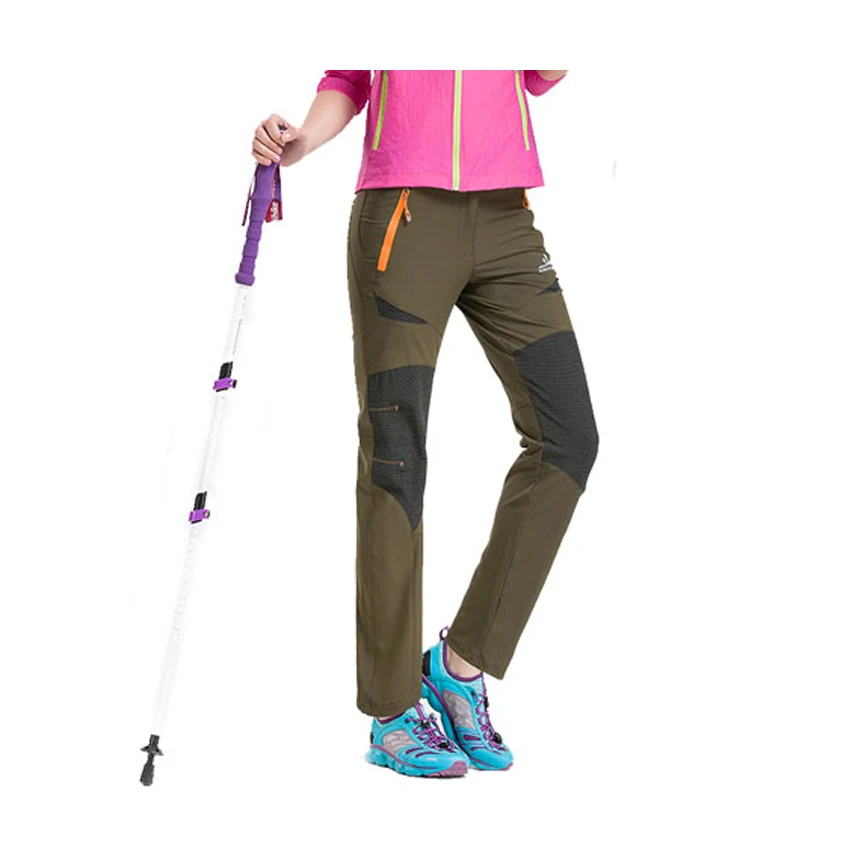 JACKSANQI nuevos de las mujeres de secado rápido pantalones de senderismo de verano impermeable de los deportes al aire libre senderismo Camping Pantalones Mujer Pantalones RA004