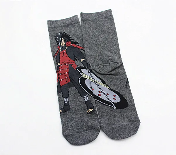 Мужские носки в стиле аниме для Хэллоуина; фирменные персонализированные хлопковые носки с героями мультфильмов Uzumaki Naruto; женские, женские, мужские носки для девочек; свободный размер