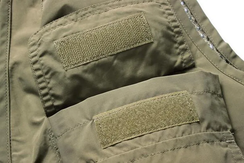 2016 Summer Mens Outdoor Sports Military Casual Brand Vests Coats Reporter Shoot Army Camp Man Khaki Grid Coat NIANJEEP Vest New (13)