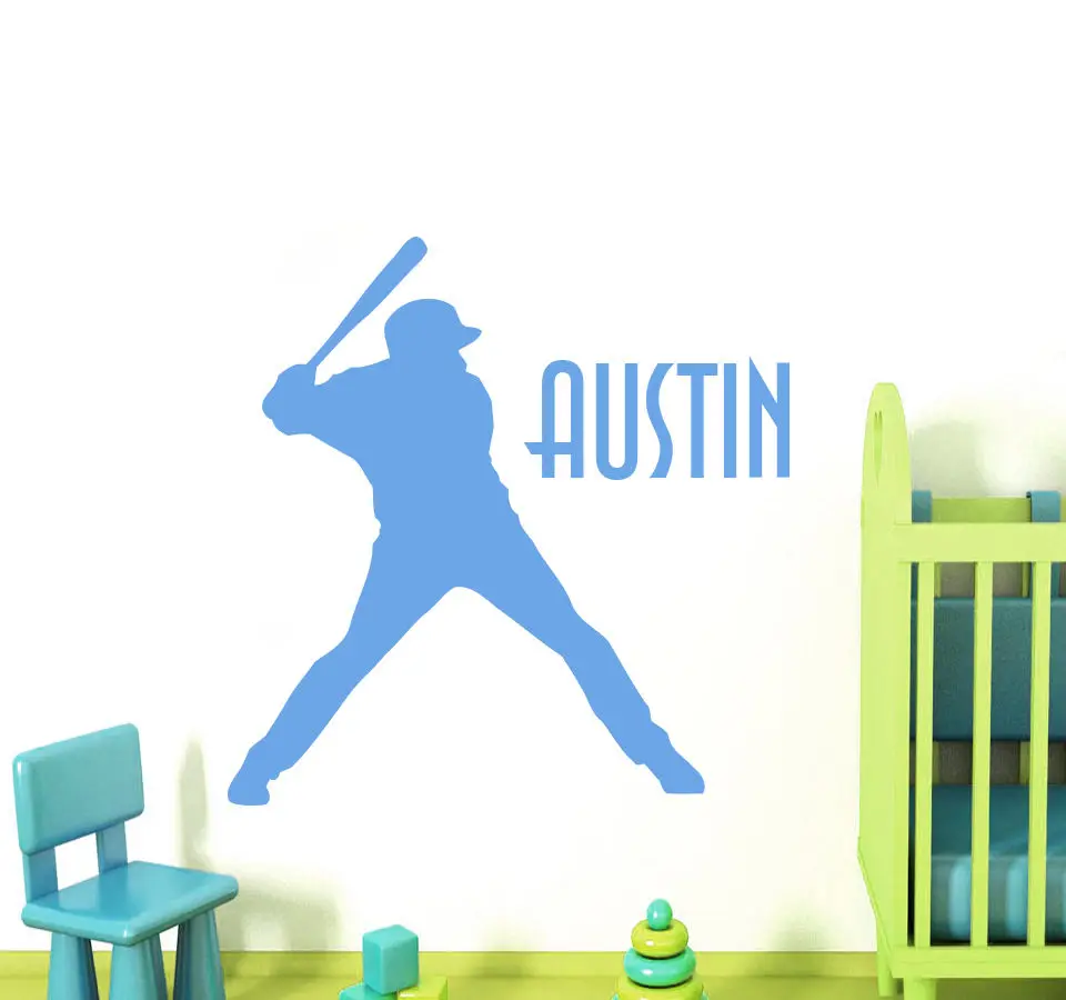 Personalized Name Wall Decals Baseball Sport Decal Boy Room Wall Decals Baseball Sport Decal