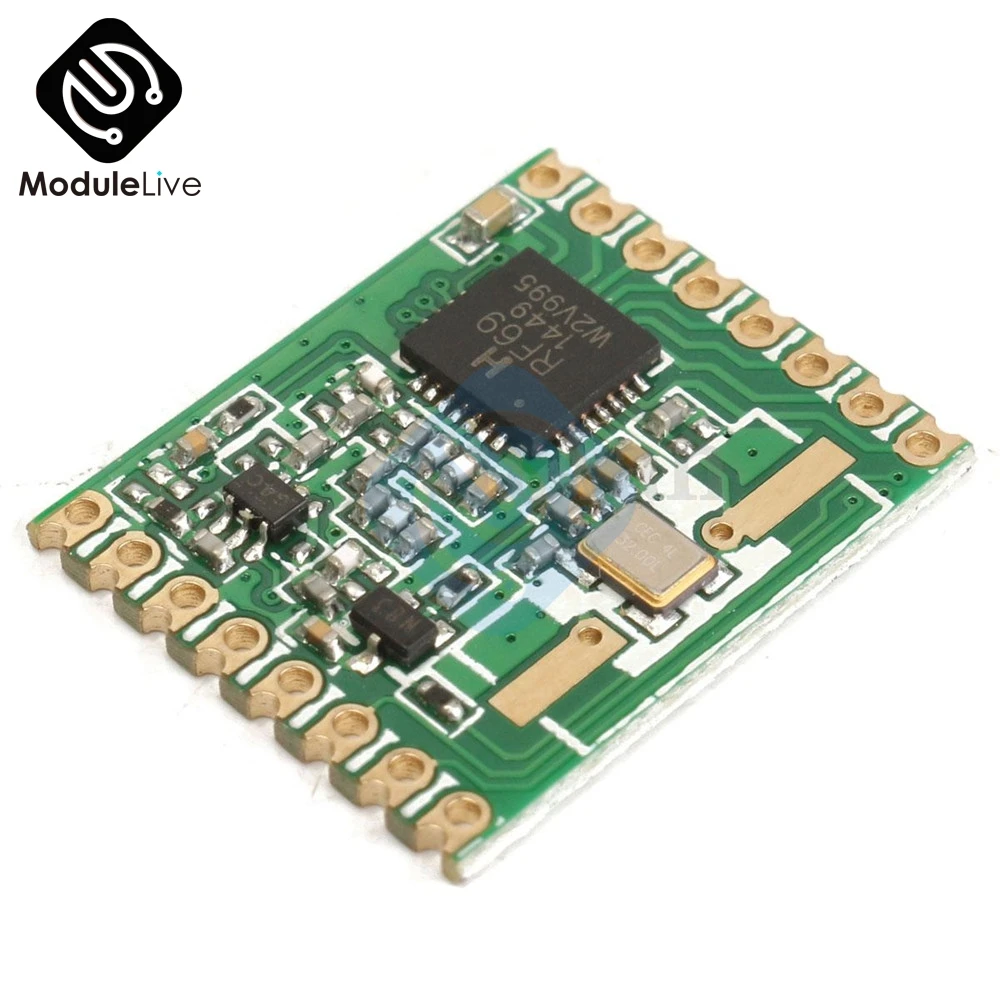 

RFM69HW 868Mhz Transceiver Module High Integrated HopeRF Wireless 868S2 Module SPI 1.8-3.6V DC 0-800M Distance