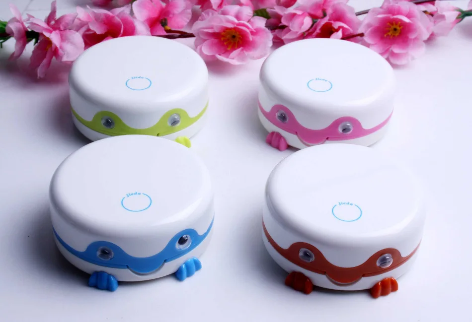 

LIUSVENTINA Hot Sale Portable Cute Electric Automatic Contact Lens Case Washer Box Cleaner for Color Lenses Gift for Girls