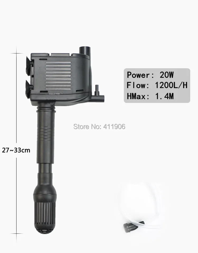 1200л/ч аквариумный погружной водяной насос 20 Вт многофункциональная свежая соленая вода насос