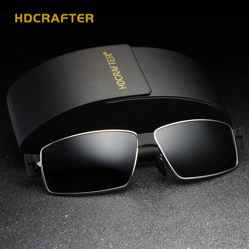 Мужские солнцезащитные очки HDCRAFTER винтажные поляризационные для вождения