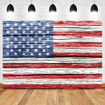 

NeoBack American Flag Wood Photography Backdrop Independence Day 4th of July Photo Background