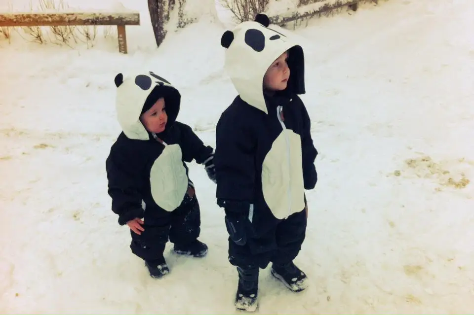 mini rodini panda snowsuit