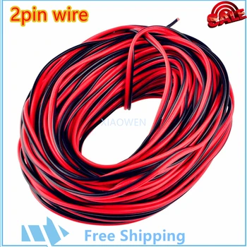 

20meter 2 pin Red Black cable wire, PVC insulated wire,Electric cable, LED cable, DIY Connector