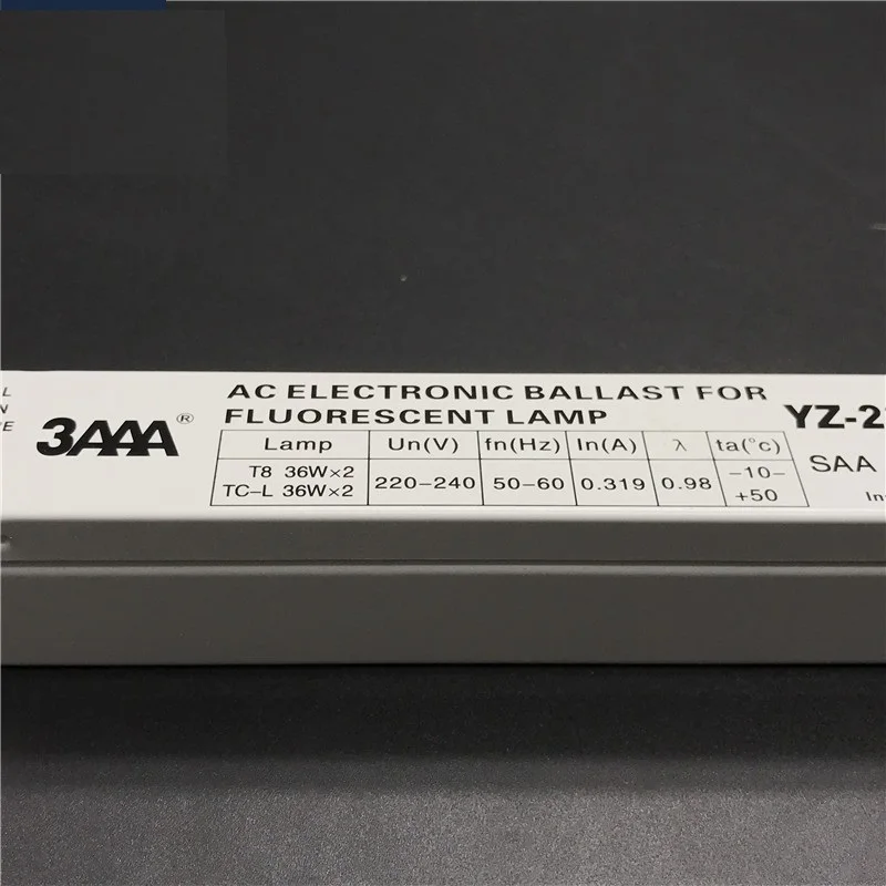 3AAA YZ-236EAA мгновенный Запуск люминесцентная лампа Электронный балласт для T8/TC-L 36WX2 лампы переменного тока 220-240 в CCC CE CB