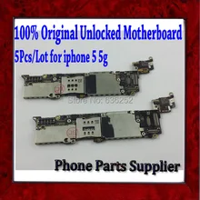100% Quality Guarantee & Original Unlocked Mainboard For Apple iphone 5 5g Motherboard with Chips,Good Working,5pcs/Lot Freeship