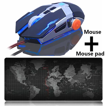 

ZUOYA Gaming Mouse and Large Mouse Pad Professional Gamer Mouse+Gaming Mouse Pad LED Optical USB Wired Mice for Laptop Computer