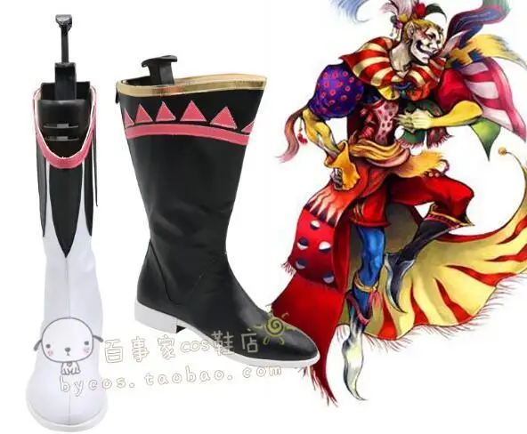Final Fantasy Kefka Palazzo/Обувь для косплея; ботинки для косплея; Карнавальный костюм для Хэллоуина; аксессуары