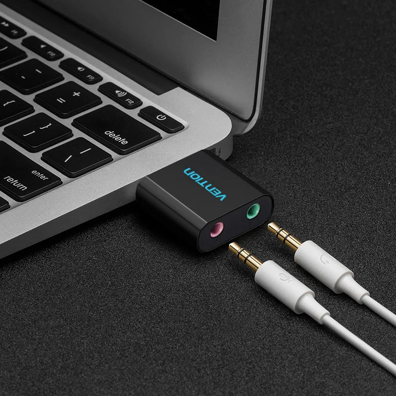 Звуковая карта Vention Mini USB аудиокарта на 3 5 мм внешняя звуковая с микрофоном
