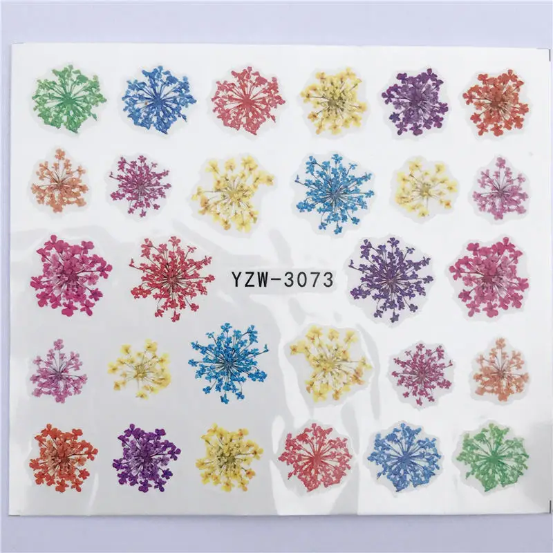 WUF 1 лист переводные наклейки для ногтей переводные наклейки цветной цветочный узор для ногтей клейкая оберточная бумага украшение для маникюра