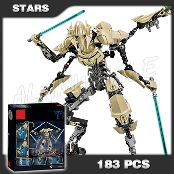 

183PCS New Space Wars General Grevious Figures Light Sabers 714 Model Building Blocks Toys Set Bricks Compatible with
