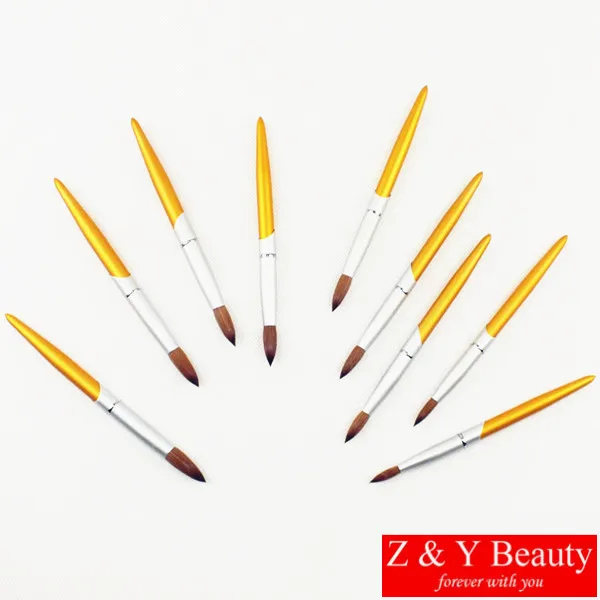 Factory Direct SIZE 14 100% Kolinsky Nail Brush #14 Metal Handle Acrylic Free Shipping | Красота и здоровье